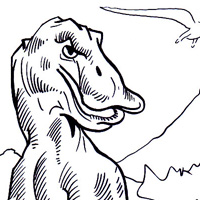 Anathosaurs dinosaur coloring book