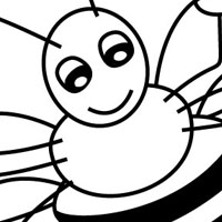 Bee kids coloring page