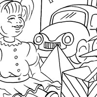 Toys for kids coloring page