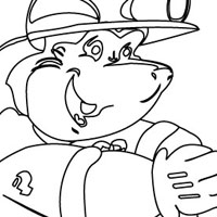 Coal miner coloring page