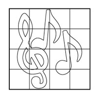 musical notes coloring page