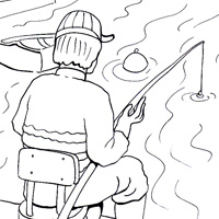 fisherman coloring page