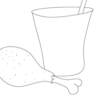fast food coloring page