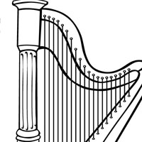 Harp coloring page