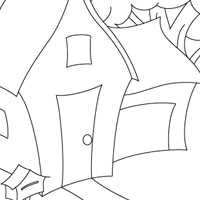 House coloring page