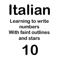 italian number dix handout