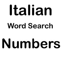 italian word search numbers