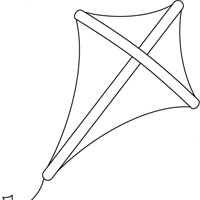 Kite coloring page
