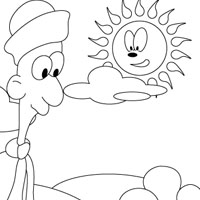 Man coloring page