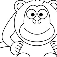 Monkeys coloring page