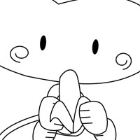 Monkey coloring page