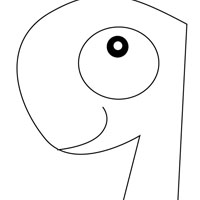 Numbers coloring page