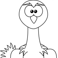 Bird coloring page