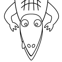 Alligator coloring page