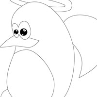 angelic penguin coloring pages