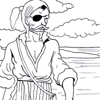 pirate coloring page