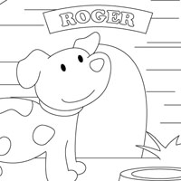Roger the dog coloring page
