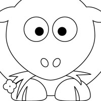 Sheep coloring page