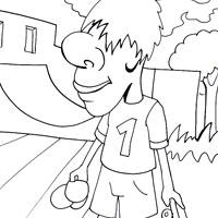 skater coloring design