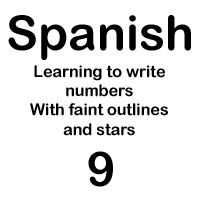 spanish number nueve handout