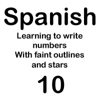 spanish number diez handout