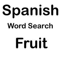 spanish word search fruits