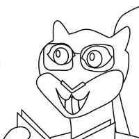 Squirrels coloring page