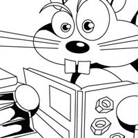 Squirrel coloring page