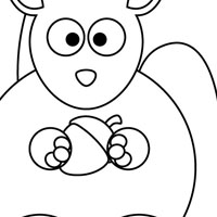 Squirrel coloring page