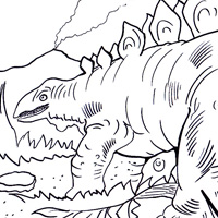 Stegosaurus dinosaur coloring page