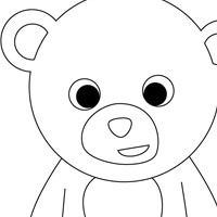 Teddybear coloring page