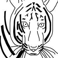 Tiger coloring page