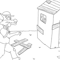 wolf and little pigs