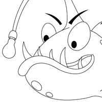 anglerfish coloring page