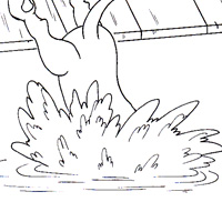 coloring pages dog and shadow