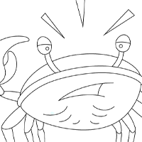 crab coloring page