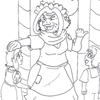 coloring picture of hansel and gretel