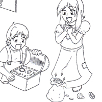 Fairy tale coloring page for kid