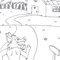 free coloring book of little red riding hood