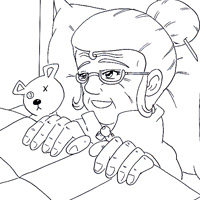 red riding hood free coloring page