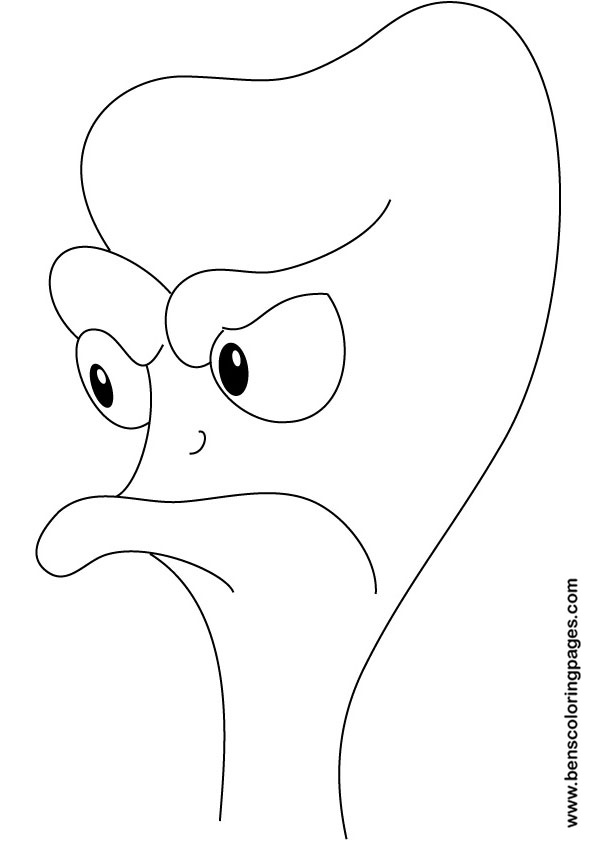 Ufo face coloring picture print