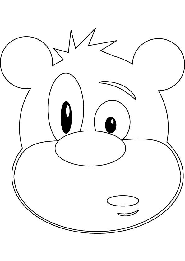 funny bear coloring picture