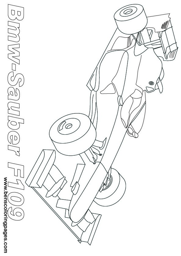 Printable Bmw Sauber f1 coloring page