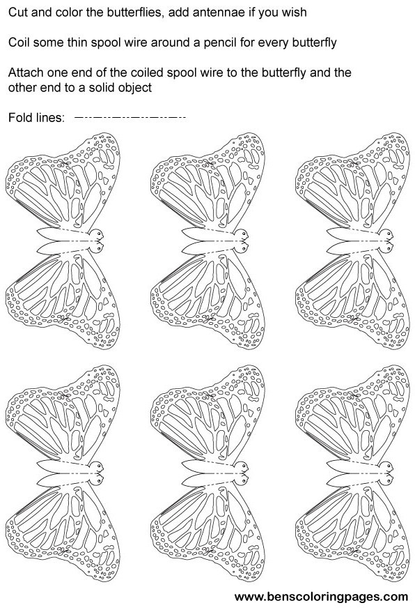 Paper butterflies activity sheet