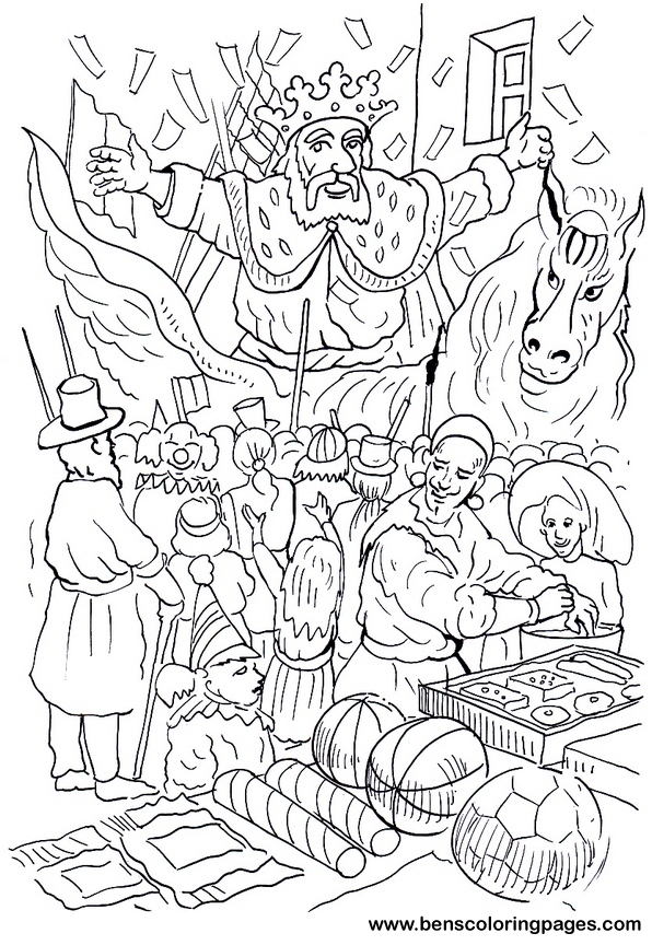 carnival pic coloring sheet for kids