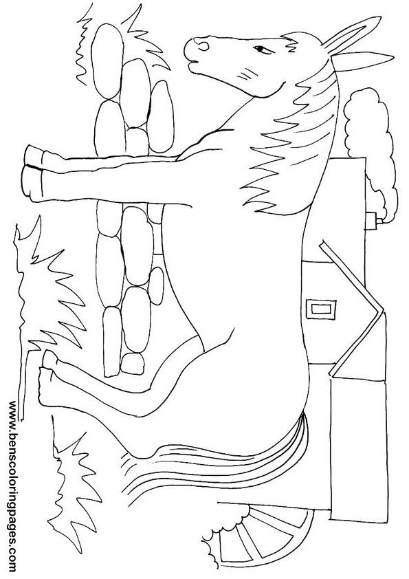 Printable horse coloring page