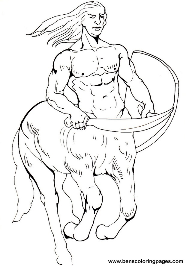centaur coloring sheet