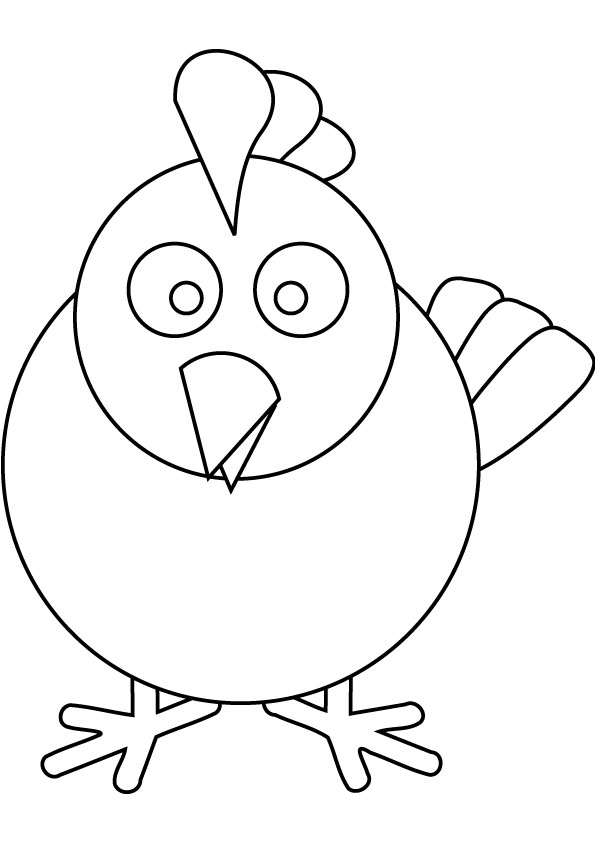 chicken coloring picture for free