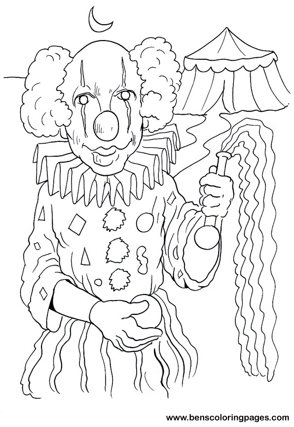 circus pic coloring sheet for kids