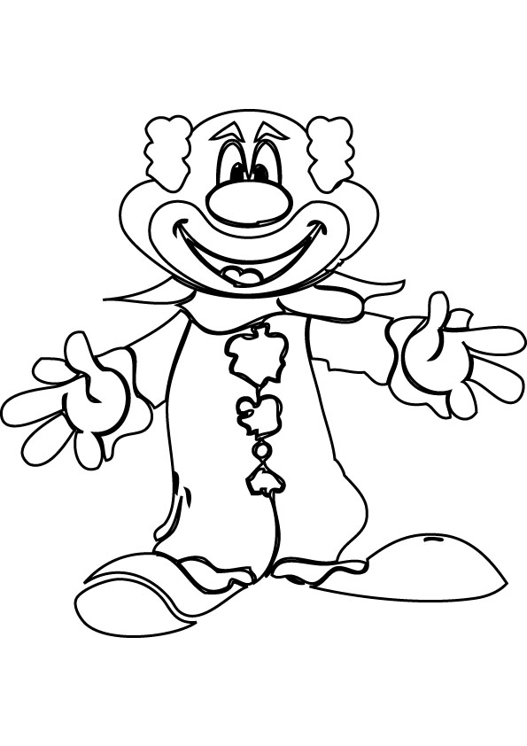 clown coloring picture for free